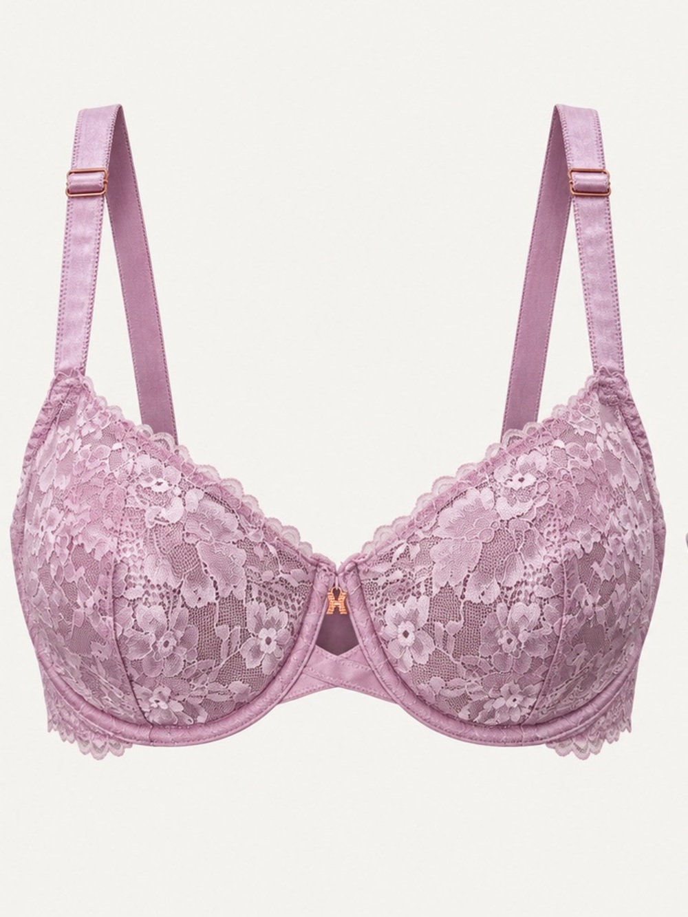 Savage X Fenty Light Baby Pink Floral Lace Unlined Underwire Bra 40DD